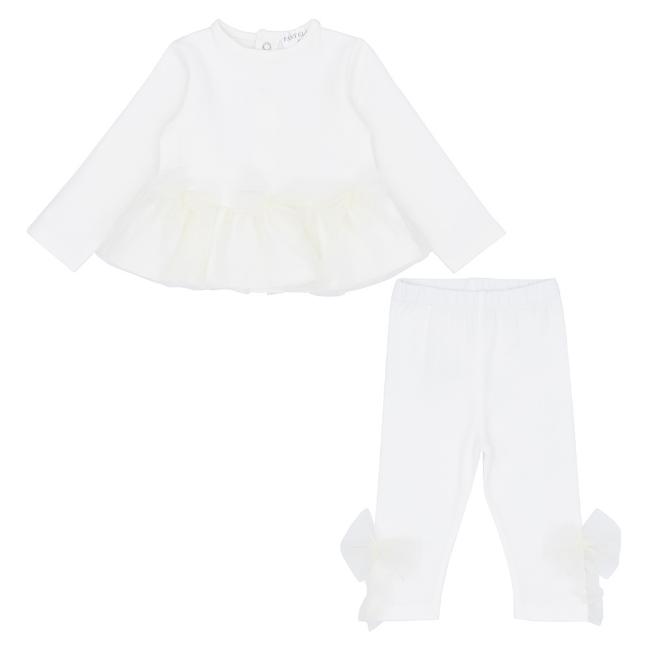 Picture of Pastels & Co Girls Too Too Tulle Lisa Trimmed Tunic & Leggings Set X 2 - Ivory 