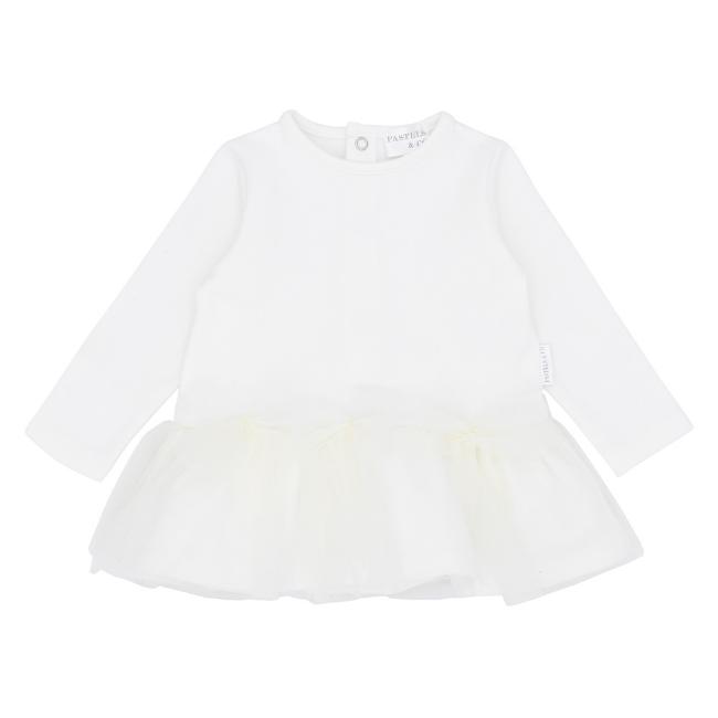 Picture of Pastels & Co Girls Too Too Tulle Lola Tulle Trimmed Dress - Ivory