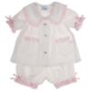 Picture of Salero Girls Plumetti Bloomer Pyjamas Set X 2 -  White Pink