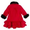 Picture of Sarah Louise Girls Winter Coat & Hat Set With Faux Fur Trim X 2 - Red Black