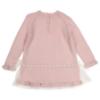 Picture of Granlei  Girls Winter Knit Dress With Tulle Bows - Dusky Pink Ivory