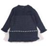 Picture of Granlei  Girls Knit Dress With Tulle Bows - Navy Blue Ivory