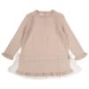 Picture of Granlei  Girls Knit Dress With Tulle Bows - Beige Ivory