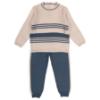 Picture of Granlei  Boys  Knit Stripe Sweater & Legging Set X 2 - Petrol Blue Beige