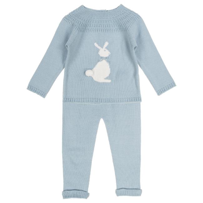 Picture of Granlei Baby Soft Knit Bunny Sweater & Leggings Set  - Blue