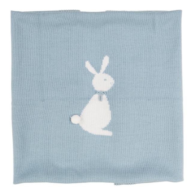 Picture of Granlei Baby Soft Knit Bunny Shawl - Blue