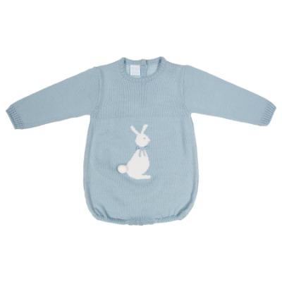 Picture of Granlei Baby Soft Knit Bunny Long Sleeve Romper  - Blue 