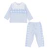 Picture of Pastels & Co Boys Best Blue Check Sage Tracksuit Set X 2 - Pale Blue 