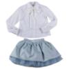 Picture of PRE ORDER Daga Girls Ceremony & Elegance Blouse & Skirt Set X 2 - Blue 