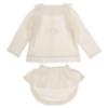 Picture of Granlei Baby Girls Soft Knit Tulle Trim Skirted Jampant Set X 2 - Ivory