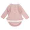 Picture of Granlei Baby Girls Soft Knit Tulle Trim Skirted Jampant Set X 2 - Pale Pink