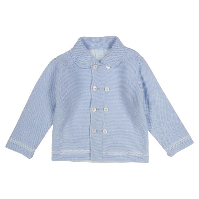 Picture of Granlei Baby Boys Knit Traditional Coat - Pale Blue