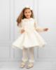 Picture of Caramelo Kids Girls Satin Dress With Tulle Ruffles & Headband - Ivory