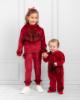 Picture of Caramelo Kids Baby Girls Velour All In One With Tulle Bow - Red