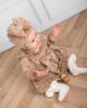 Picture of Caramelo Kids Baby Girls Velour Tiered Dress & Pearl Turban Set X 2 - Mink Beige