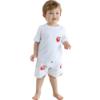 Picture of  Meia Pata Boys Apples Swim Trunks - White Red 