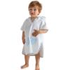 Picture of Meia Pata Boys Blue Stripes Towelling Poncho - White Blue