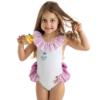 Picture of Meia Pata Girls Cupcakes Salerno Swimsuit - White Pink