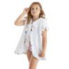 Picture of Meia Pata Girls Cupcakes Hooded Beach Cover-up - White Pink