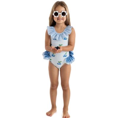 Picture of Meia Pata Girls Blueberries Salerno Swimsuit - White Blue