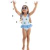 Picture of Meia Pata Girls Blueberries Ravello Swimsuit - White Blue