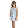 Picture of PRE ORDER Meia Pata Girls Blueberries Frilled Beach Dress - White Blue