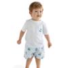 Picture of Meia Pata Boys Blueberries Swim Trunks - White Blue