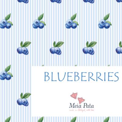 Picture of Meia Pata Girls Blueberries Beach Hair Bow On Clip - White Blue