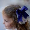 Picture of Ela Confeccion Girls Penelope Ruffle Dress Panties Bonnet Set X 3 - Royal Blue Ivory