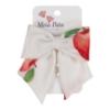 Picture of Meia Pata Girls Apples Beach Hair Bow On Clip - White Red