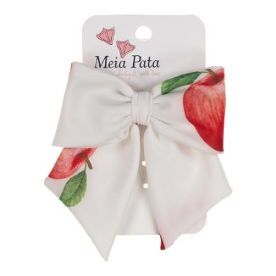 Picture of Meia Pata Girls Apples Beach Hair Bow On Clip - White Red