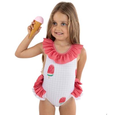 Picture of Meia Pata Girls Salerno Watermelon Swimsuit - White Red 