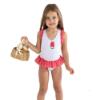 Picture of Meia Pata Girls Watermelon Ravello Skirted Swimsuit - White Red