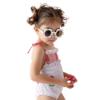 Picture of Meia Pata Baby Girls Marini Smocked Watermelon Swimsuit - White Red 