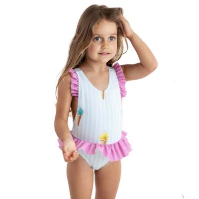 Picture of Meia Pata Girls Ice Cream Ravello Skirted Swimsuit - White Pink