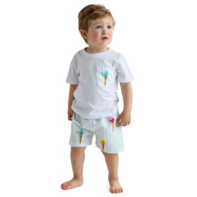 Picture of Meia Pata Boys Ice Cream T-shirt - White Blue 