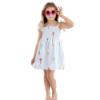 Picture of PRE ORDER Meia Pata Girls Ice Cream Frilled Beach Dress - White Blue