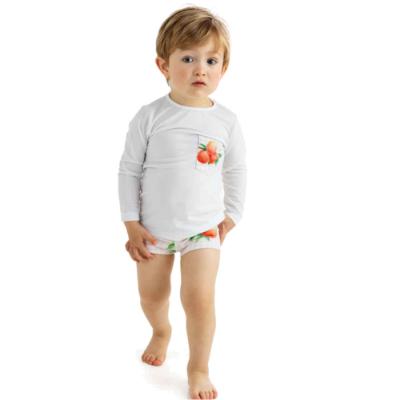 Picture of Meia Pata Boys Peaches Lycra Rashguard - White Peach