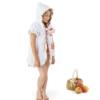 Picture of Meia Pata Girls Peaches Hooded Beach Cover-up - White Peach