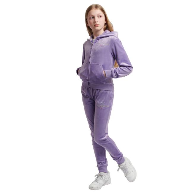 Picture of Juicy Couture Girls Diamante  Hoodie & Slim Jogger Set X 2 - Purple Haze