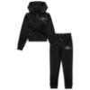 Picture of Juicy Couture Girls Diamante Hoodie & Slim Jogger Set X 2 - Jet Black