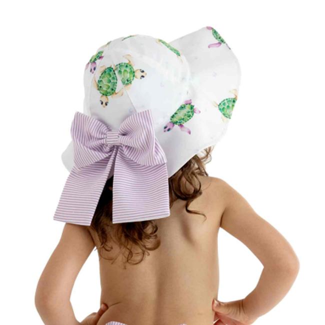 Picture of Meia Pata Girls Turtles Sunny Hat - White Lilac