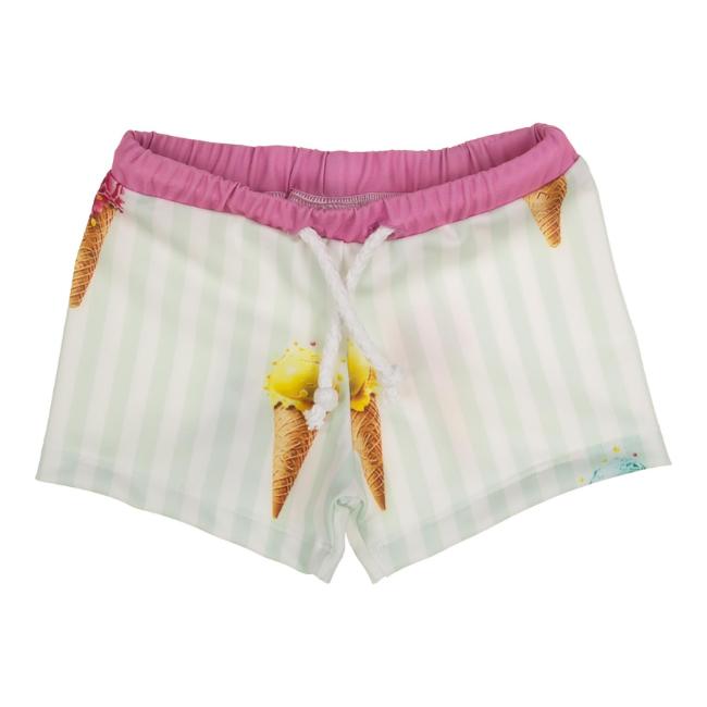 Picture of Meia Pata Boys Ice Cream Lycra Swim Shorts - White Blue 