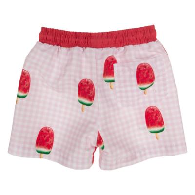 Picture of Meia Pata Boys Watermelon Swim Trunks - White Red