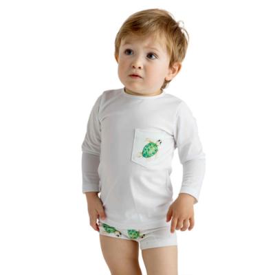 Picture of Meia Pata Boys Turtles Lycra Rashguard - White Lilac