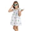 Picture of Meia Pata Girls Turtles Frilled Beach Dress - White Lilac