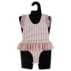 Picture of Meia Pata Girls Pink Stripes Ravello Skirted Swimsuit - White Pink 