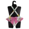 Picture of Meia Pata Girls Ice Cream Capri Big Bow Swimsuit - White Pink