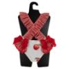 Picture of Meia Pata Girls Salerno Apples Swimsuit - White Red Gingham