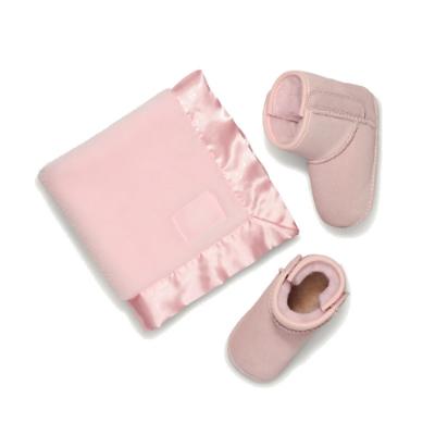 Picture of UGG Baby Classic Bootie & Lovey Comforter Set - Pink